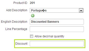 Product form for Discounted Banners with the Discount meta field highlighted